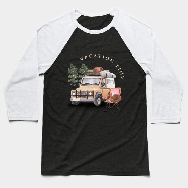 vacation time Baseball T-Shirt by TAMALOUT STORE